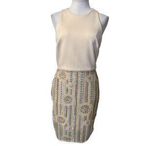 ASOS Sequin Scuba Sheath Dress 8 Stretch Party Wedding Cruise Washable